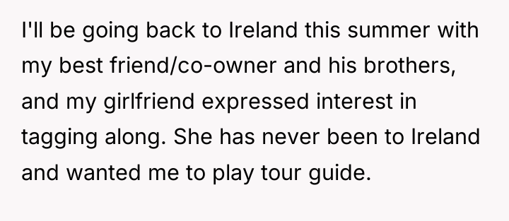 I'll be going back to Ireland this summer with my...