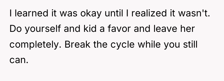I learned it was okay until I realized it wasn't....