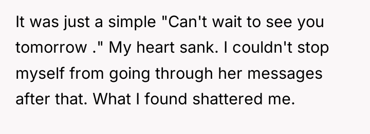 It was just a simple "Can't wait to see you...