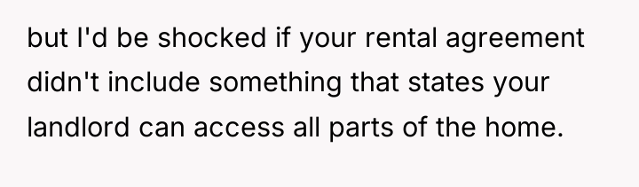 but I'd be shocked if your rental agreement didn't include...