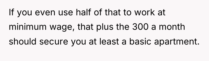 If you even use half of that to work at...