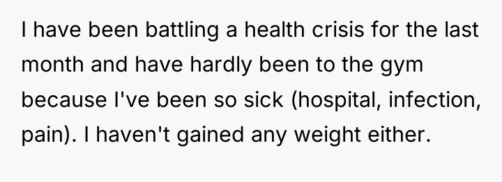 I have been battling a health crisis for the last...