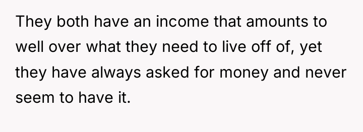 They both have an income that amounts to well over...