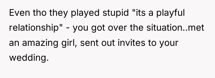 Even tho they played stupid "its a playful relationship" -...