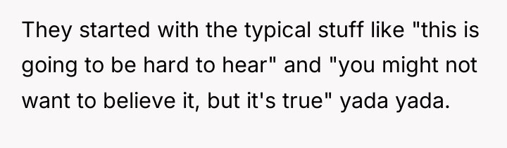 They started with the typical stuff like "this is going...