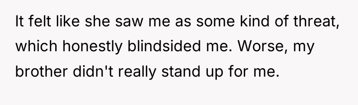 It felt like she saw me as some kind of...