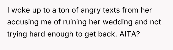 I woke up to a ton of angry texts from...