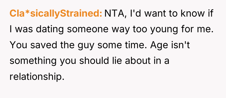 Cla*sicallyStrained NTA, I'd want to know if I was dating...