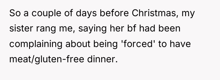 So a couple of days before Christmas, my sister rang...