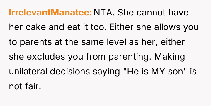 IrrelevantManatee NTA. She cannot have her cake and eat it...