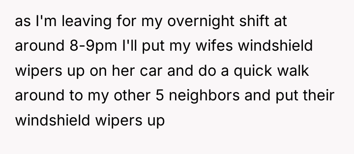 as I'm leaving for my overnight shift at around 8-9pm...