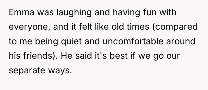 Emma was laughing and having fun with everyone, and it...