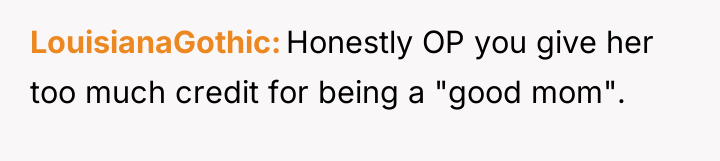 LouisianaGothic Honestly OP you give her too much credit for...