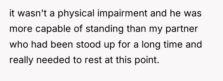 it wasn't a physical impairment and he was more capable...