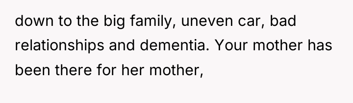 down to the big family, uneven car, bad relationships and...