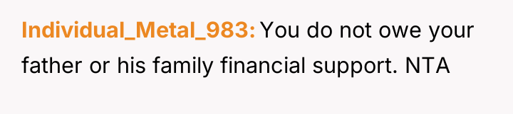 Individual_Metal_983 You do not owe your father or his family...