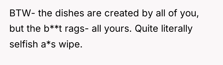 BTW- the dishes are created by all of you, but...