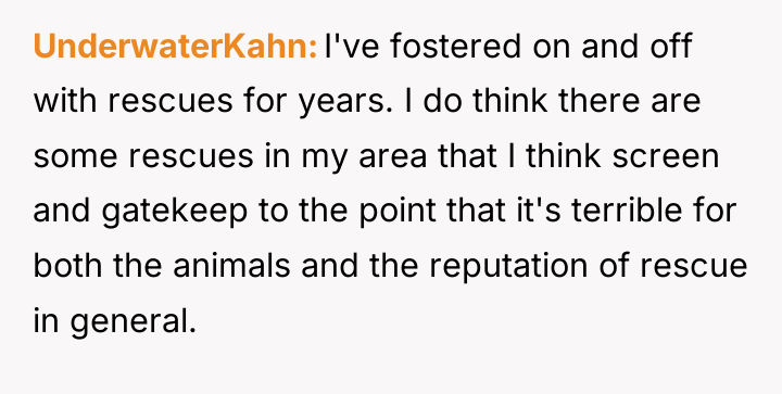 UnderwaterKahn I've fostered on and off with rescues for years....