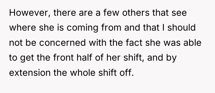 However, there are a few others that see where she...