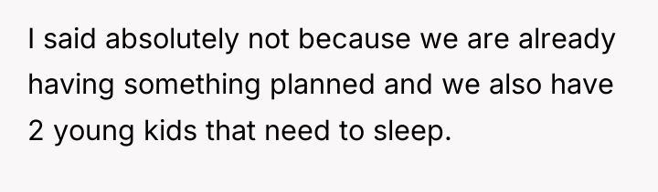I said absolutely not because we are already having something...