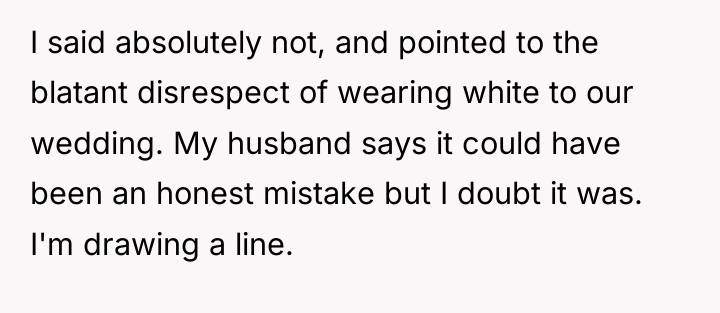 I said absolutely not, and pointed to the blatant disrespect...