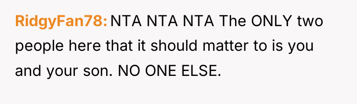 RidgyFan78 NTA NTA NTA The ONLY two people here that...