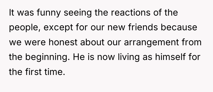 It was funny seeing the reactions of the people, except...