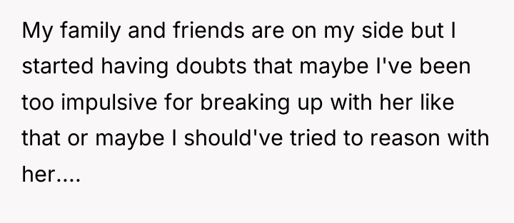 My family and friends are on my side but I...
