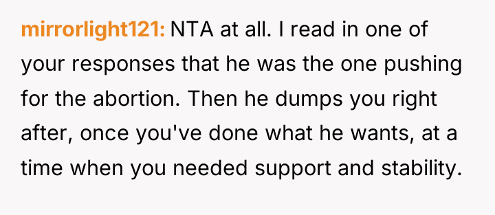 mirrorlight121 NTA at all. I read in one of your...