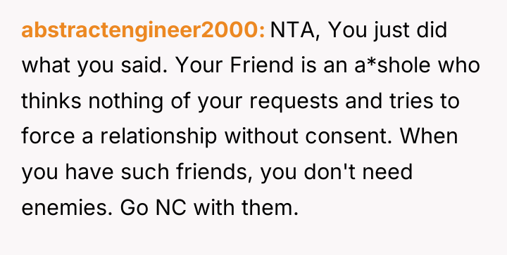 abstractengineer2000 NTA, You just did what you said. Your Friend...
