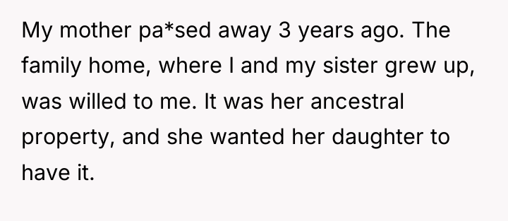 My mother pa*sed away 3 years ago. The family home,...