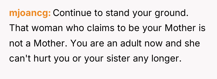 mjoancg Continue to stand your ground. That woman who claims...