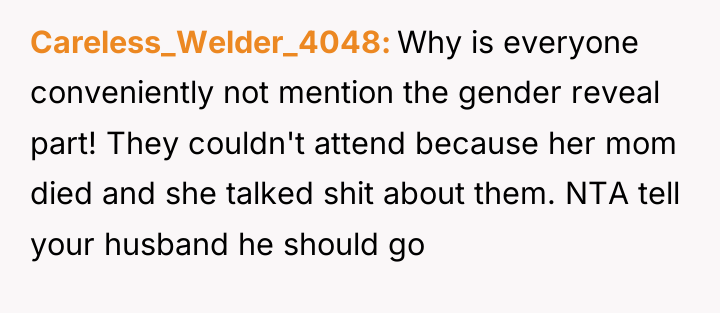 Careless_Welder_4048 Why is everyone conveniently not mention the gender reveal...