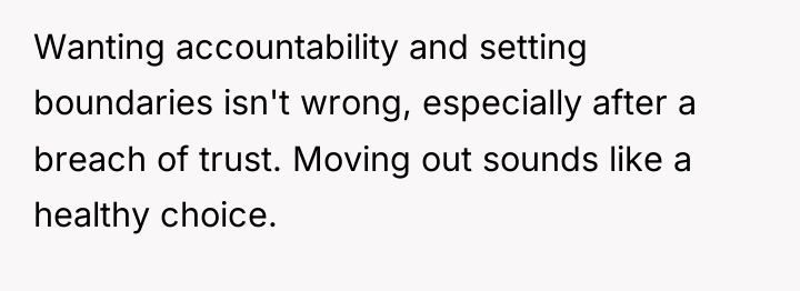 Wanting accountability and setting boundaries isn't wrong, especially after a...