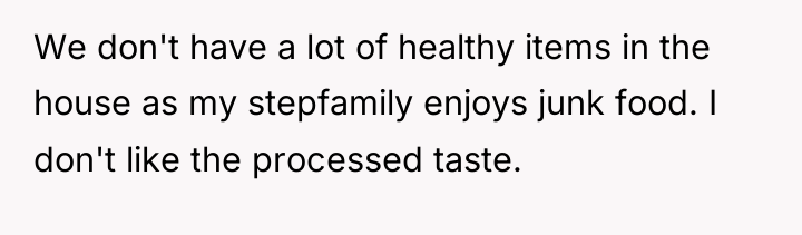 We don't have a lot of healthy items in the...