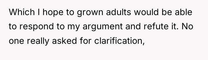 Which I hope to grown adults would be able to...