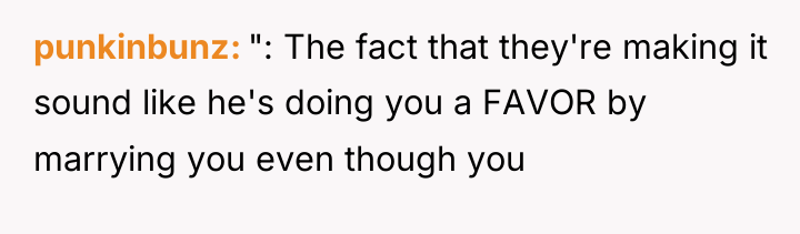 punkinbunz ": The fact that they're making it sound like...