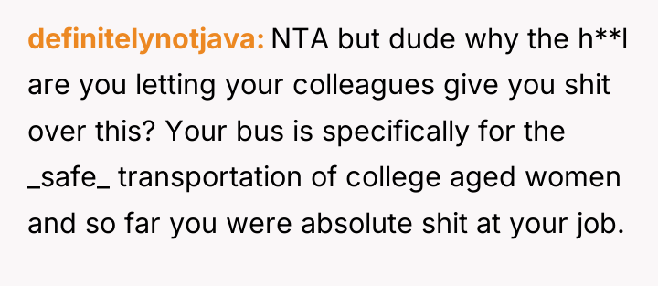 definitelynotjava NTA but dude why the h**l are you letting...