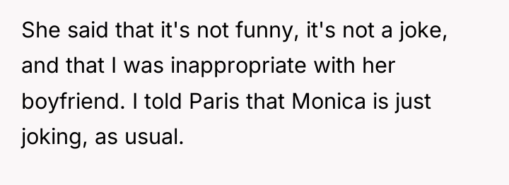 She said that it's not funny, it's not a joke,...