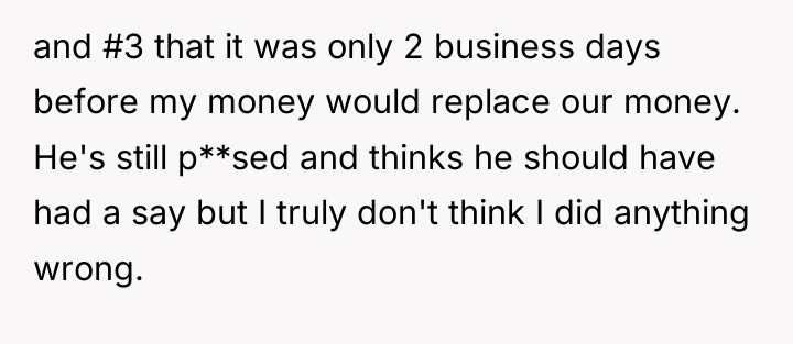 and #3 that it was only 2 business days before...