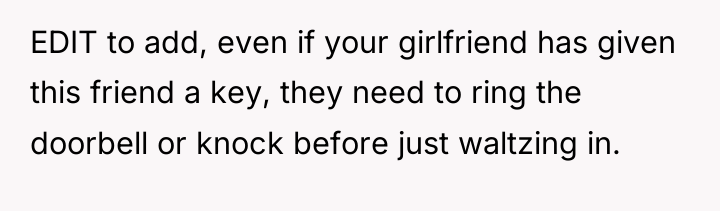 EDIT to add, even if your girlfriend has given this...