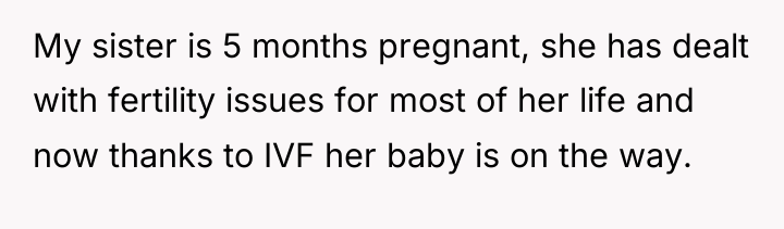 My sister is 5 months pregnant, she has dealt with...