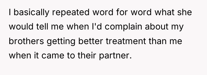 I basically repeated word for word what she would tell...