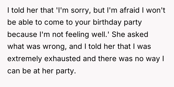 I told her that 'I'm sorry, but I'm afraid I...
