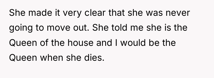 She made it very clear that she was never going...