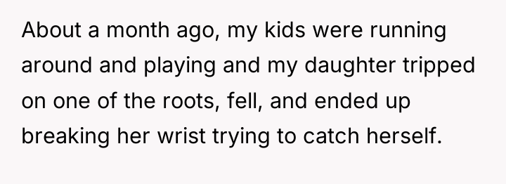 About a month ago, my kids were running around and...