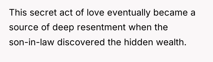 This secret act of love eventually became a source of...