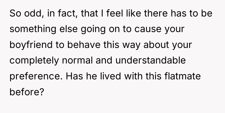 So odd, in fact, that I feel like there has...