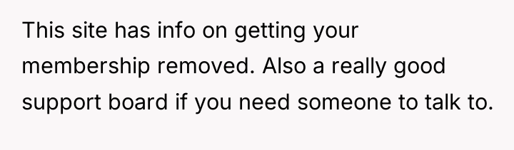 This site has info on getting your membership removed. Also...