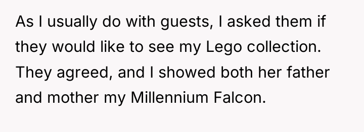 As I usually do with guests, I asked them if...